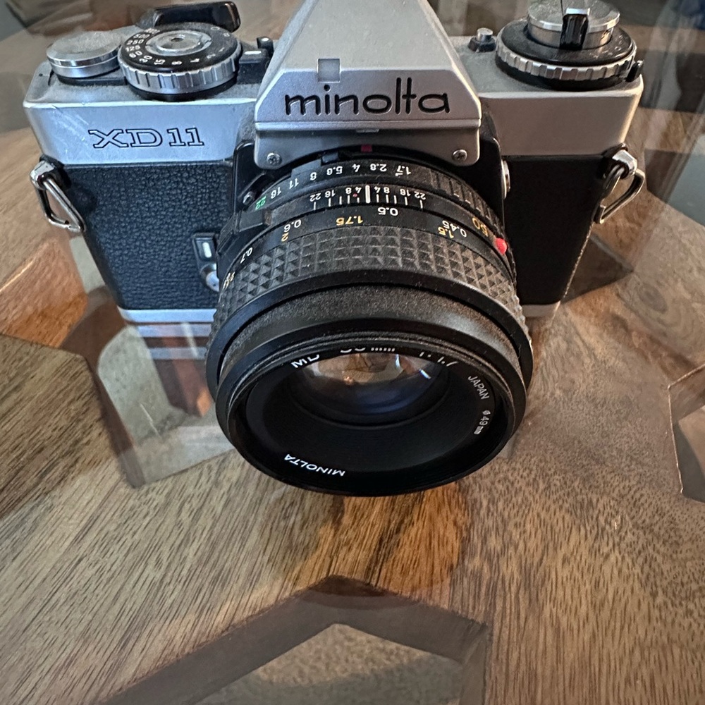Minolta XD-11 Black and Silver Film Camera